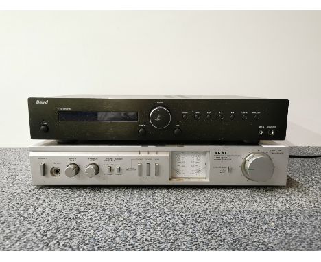 A Baird T1 400 amplifier and an Akai AM-U11 stereo amplifier.