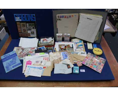 A quantity of stamp albums, loose stamps, First Day covers, etc.