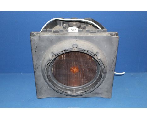 A large electric Siemens signal Light, 14'' high x 14 1/2'' wide.
