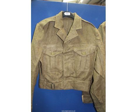 Two British Army Battle dress jackets, 1949-1955.