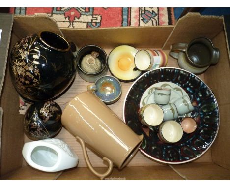 A qty of china incl. a Poole pottery dish, Kaiser vase, Dudson jug etc.