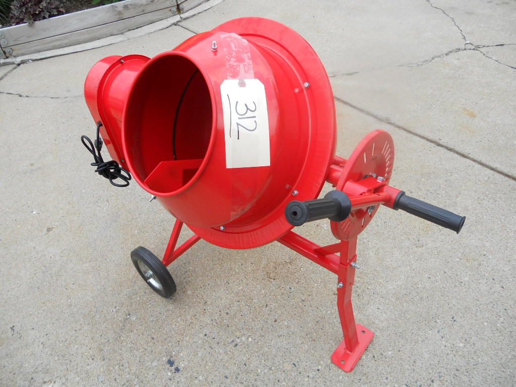 Small Cement Mixer by Central Machinery. 11/4 cu. ft. capacity. Will