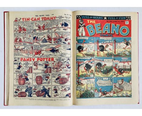 Beano (1946) 275-300. Complete year in bound volume. Dudley Watkins begins to sign his work with Lord Snooty, Jimmy and his M