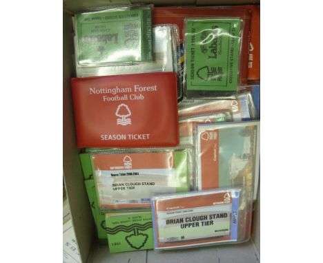 A collection of 39 Nottingham Forest season ticket booklets from the early 1980’s onwards 