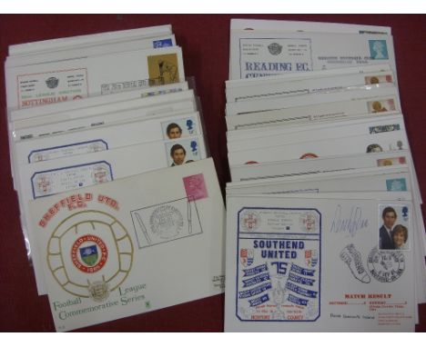 A collection of 50 first day covers, from the 1970/1980's, including club and international issues, all dawn covers