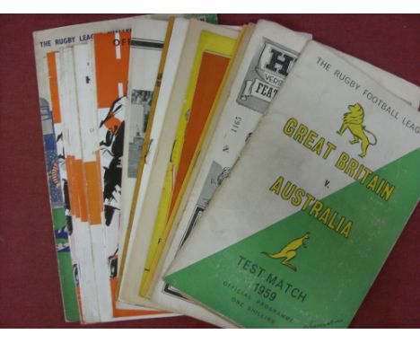Rugby League, a collection of 39 various programmes including the Challenge Cup Final of 1948 (with ticket), and 1953, and a 