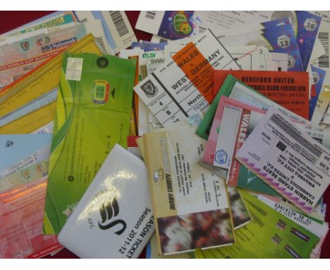 A collection of over 600 football tickets, as collected by a Swansea and Wales supporter on his trips in the UK and abroad.  