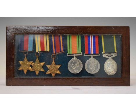 British World War Two medal group to Trooper F. Hunter, Royal Tank Regiment, comprising; Efficiency Medal with Territorial cl