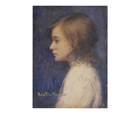 Early 20th century English School - Watercolour portrait - 'Rose Pale Margaret', indistinctly signed Edith xxxx upper left, 2