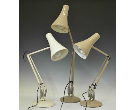 Two Model 90 Anglepoise desk lamps, together with another Anglepoise lamp, 80cm high and smaller (3)