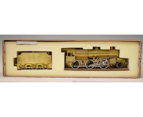 Bachmann Brassworks - Boxed O gauge 2-6-0 'The Crab' locomotive and tender, unpainted brass finish
