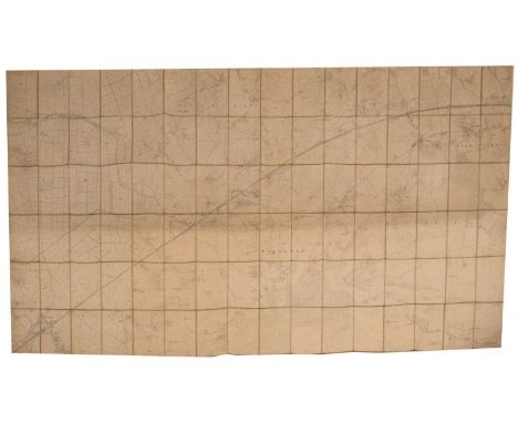 Mid 20th century large-scale folding map of North Somerset, 196cm x 405cm wide