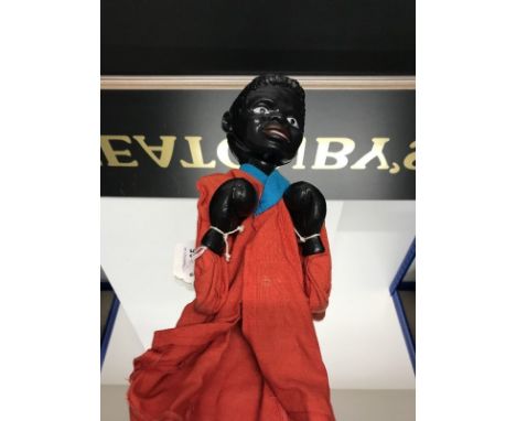 1960s CASSIUS CLAY BOXING PUPPET in red gown