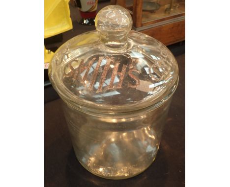 Smiths Crisps vintage 1950s shop display jar with Smiths logo to lid