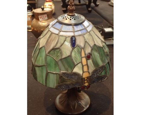 Tiffany style dragonfly lamp CONDITION REPORT: The electrical items included in this lot have been PAT tested and have PASSED