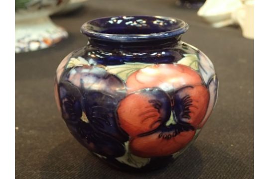 Moorcroft Pansy Vase H 9 Cm