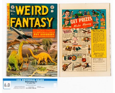 Weird Fantasy 17 (1953). High cover gloss, light vertical subscription crease not breaking colours. Removed from slab with or