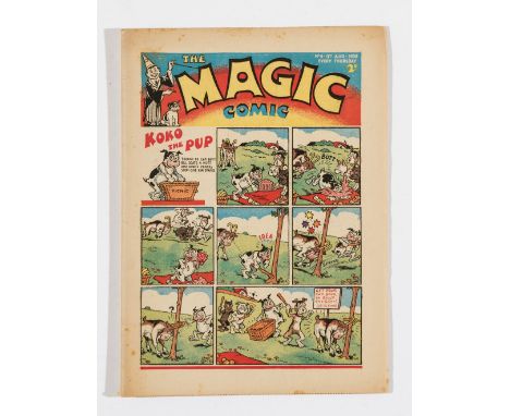 Magic Comic No 4 (1939). Bright, fresh covers, cream pages, a few light foxing spots [fn]