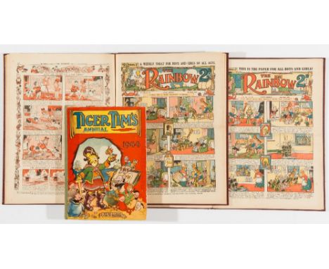 Rainbow (1929) April-Aug 791-807. With (1931) April-June 894-904. 28 issues. All in two bound volumes starring Tiger Tim and 