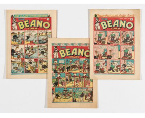 Beano (1942) 185, 186, 187. Propaganda war issues. Snitchy and Snatchy read 'Mein Kampf' and start up their own army to fight