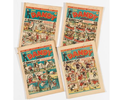 Dandy (1940) 191-194. Bright covers, cream/light tan pages. 191, 194 [vg], 192, 193 [fn] (4)