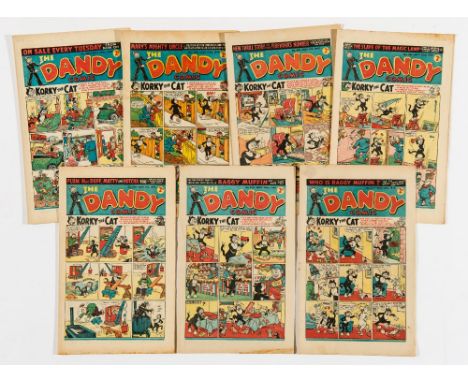 Dandy (1948-49) 377, 379-382, 400, 401. First Slave of The Magic Lamp by Fred Sturrock. 382, 400 [vfn], balance [fn-/fn] (7)
