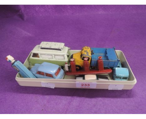 A selection of vintage die cast toy cars Corgi