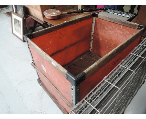 A vintage laundry trolley