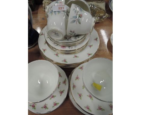 A selection of vintage tea cups and saucers by Duchess