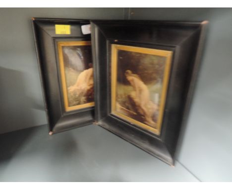 Two vintage prints in period frames