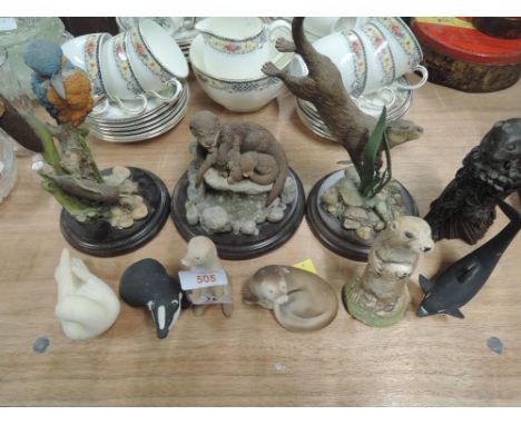 A selection of vintage figures figurines and animal studies