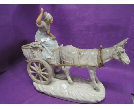 A vintage Amphora model figure of lady of cart