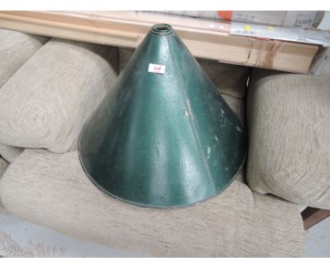 A vintage industrial light shade