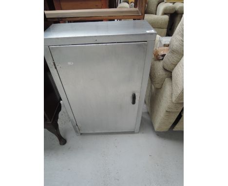 A vintage aluminium cabinet