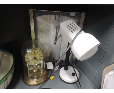 A vintage aniversary clock and wall mounted clock etc