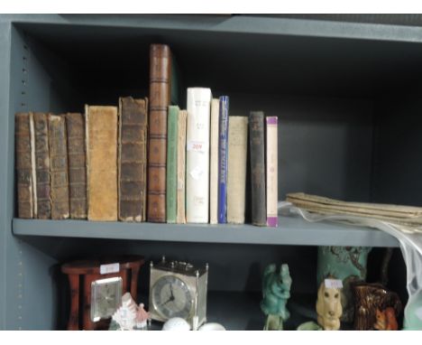 A selection of vintage guide and reference books including African SunsetTallest leather volume - court hand restoredOther ti