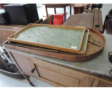 Two vintage bagatelle boards