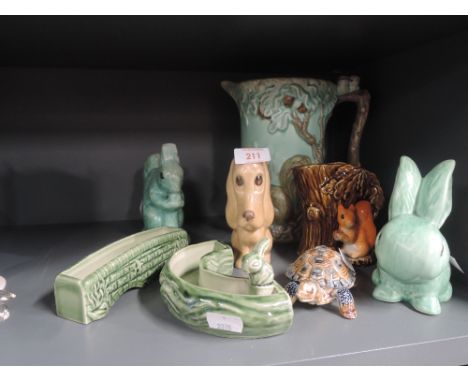 A selection of vintage ceramics including selection of Sylvac