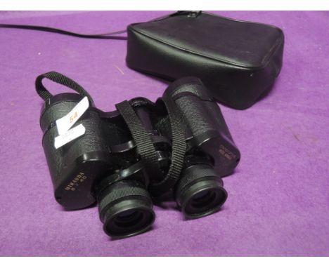 A pair of vintage Miranda 8 x 40 wide angle binoculars 