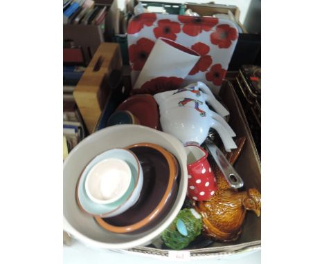 A selection of vintage ceramics mostly kitchen items and wares