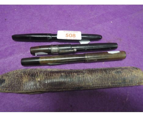 A selection of vintage ink and fountain pens Tallon, Ideal