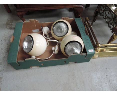 Three vintage eyeball spotlights