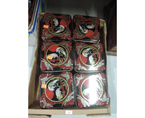 A selection of vintage Chinese style tea tins