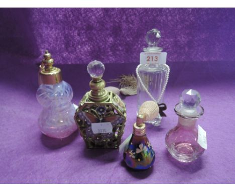 A selection of vintage perfume and scent bottles