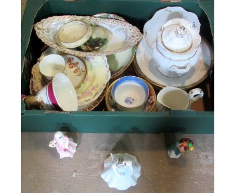 A collection of miscellaneous decorative ceramics, to include: Royal Doulton figure Tinker Bell, Royal Doulton figure Bridesm