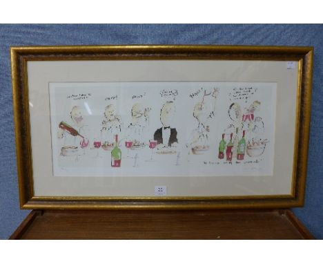 Tim Bulmer, The Gourmet among the gourmands, limited edition print 142/195, signed in the margin