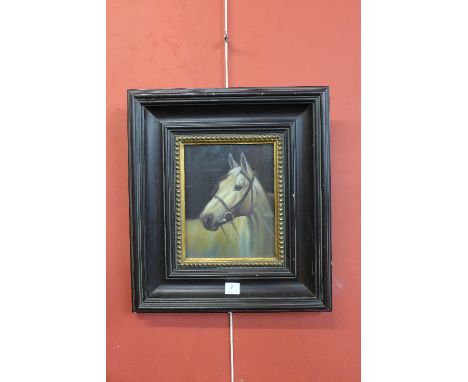 English School, portrait of a horse, oil on panel