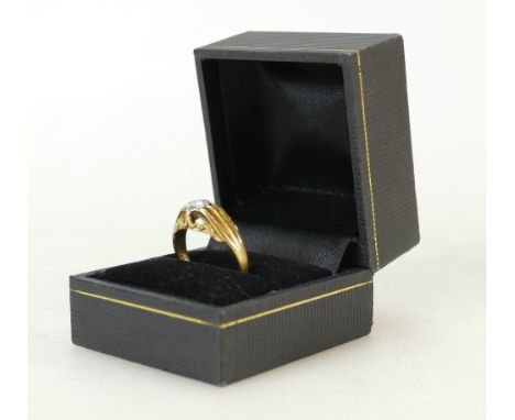 18ct gold Diamond ring: Ring set with solitaire diamond, approx .50ct, size M/N, 5.4 grams.