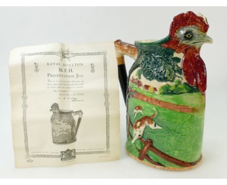Royal Doulton Loving Cup 'Master of the Foxhounds' MFH presentation jug: A Loving Cup by Royal Doulton, limited edition of 50