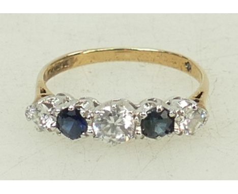 9ct gold stone set ring: Ring size K, 1.5grams.